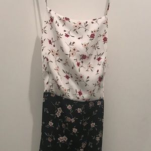 Floral, bodycon dress.